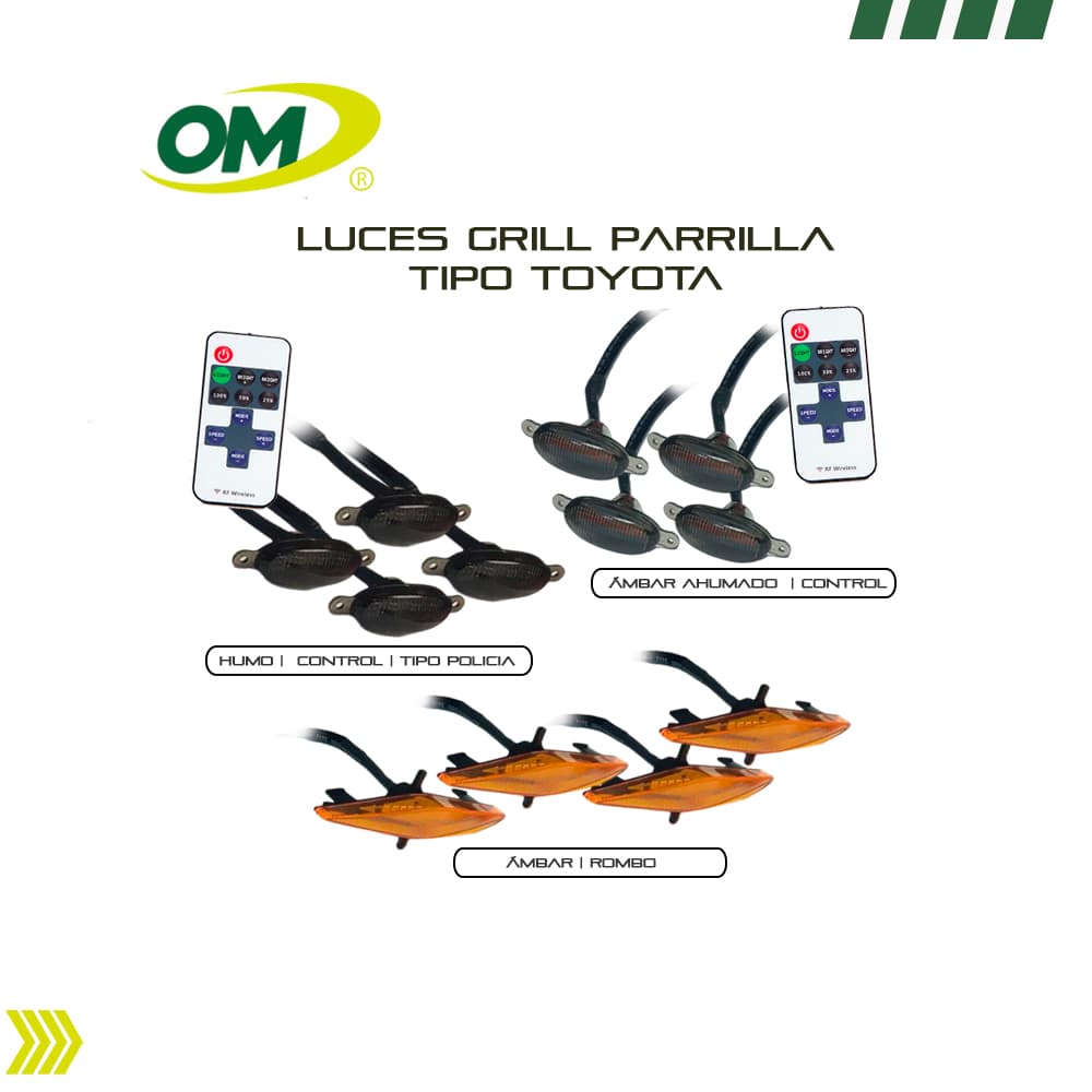LUCES LED TIPO PARRILLA SIN CONTROL