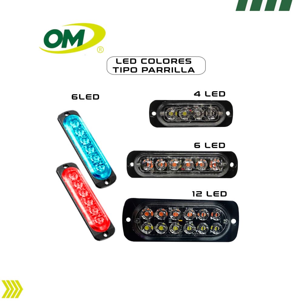 LUCES LED TIPO PARRILLA COLORES