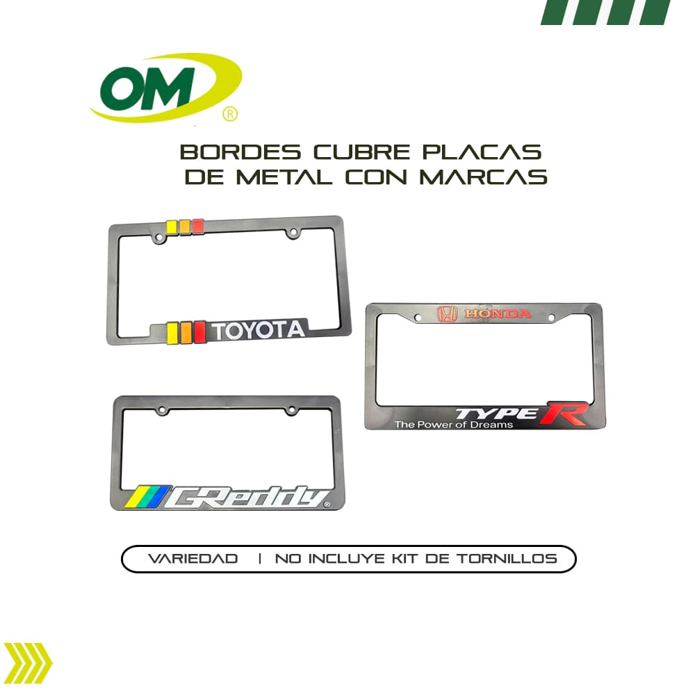 BORDE CUBRE PLACA MARCA